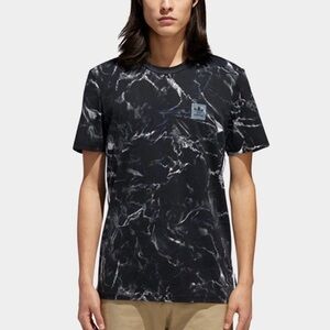 adidas Originals Men's Skateboarding Marble 3-Stripe Tee Size medium